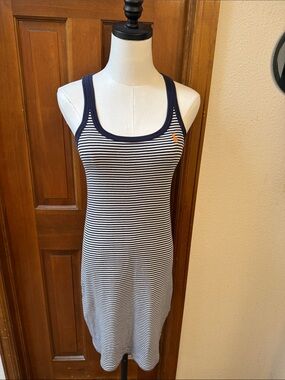 Ralph Lauren Navy and White Striped Racerback Dress Size SP